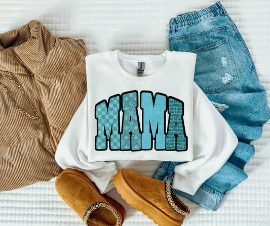 Boujee Blue Jean Mama Tee or Crewneck (DTF)