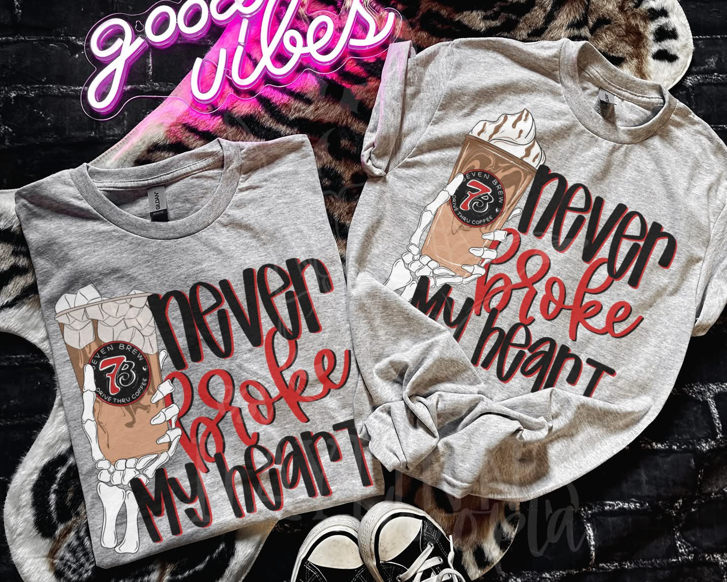 Never Broke My Heart Tee or Crewneck (DTF)