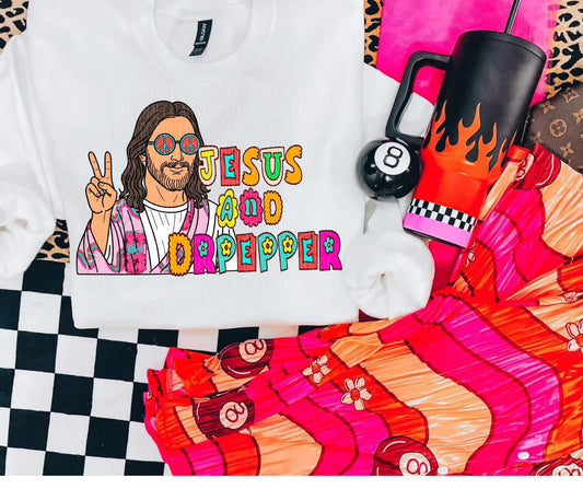 Groovy Jesus & Pepper Tee or Crewneck (DTF)