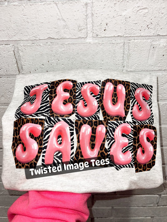Jesus Saves Tee or Crewneck (DTF)