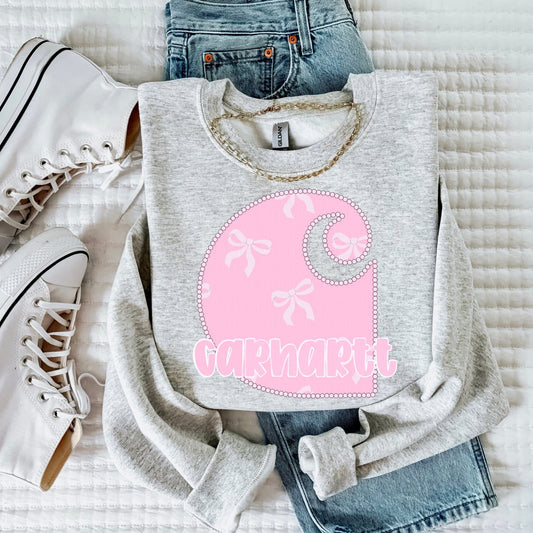 Pink Bows CH Tee or Crewneck (DTF)