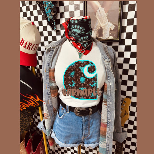 Boujee Turquoiuse CH Tee or Crewneck (DTF)