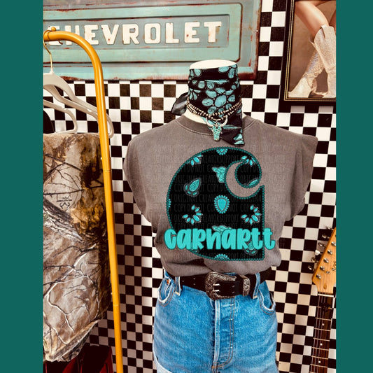 Turquoise CH Tee or Crewneck (DTF)