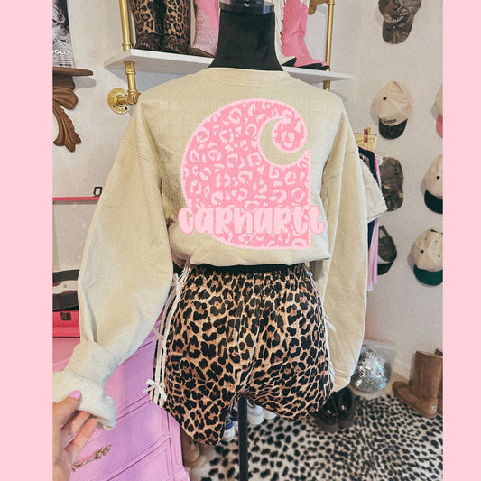 Pink Cheetah CH Tee or Crewneck (DTF)