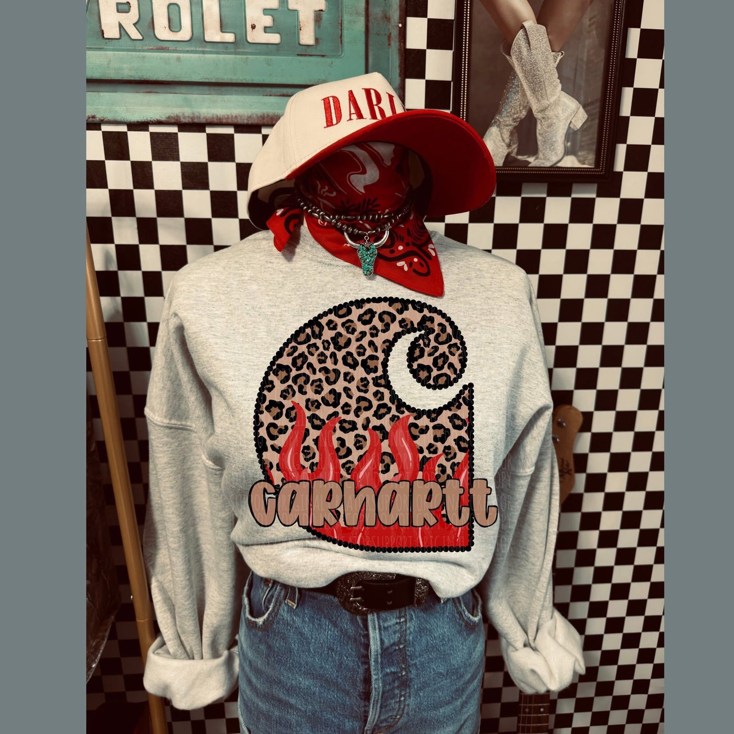 Cheetah Flames CH Tee or Crewneck (DTF)