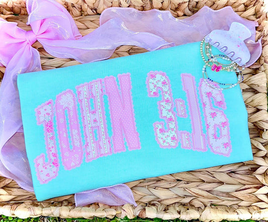 Floral Lace John 3:16 Tee or Crewneck (DTF)