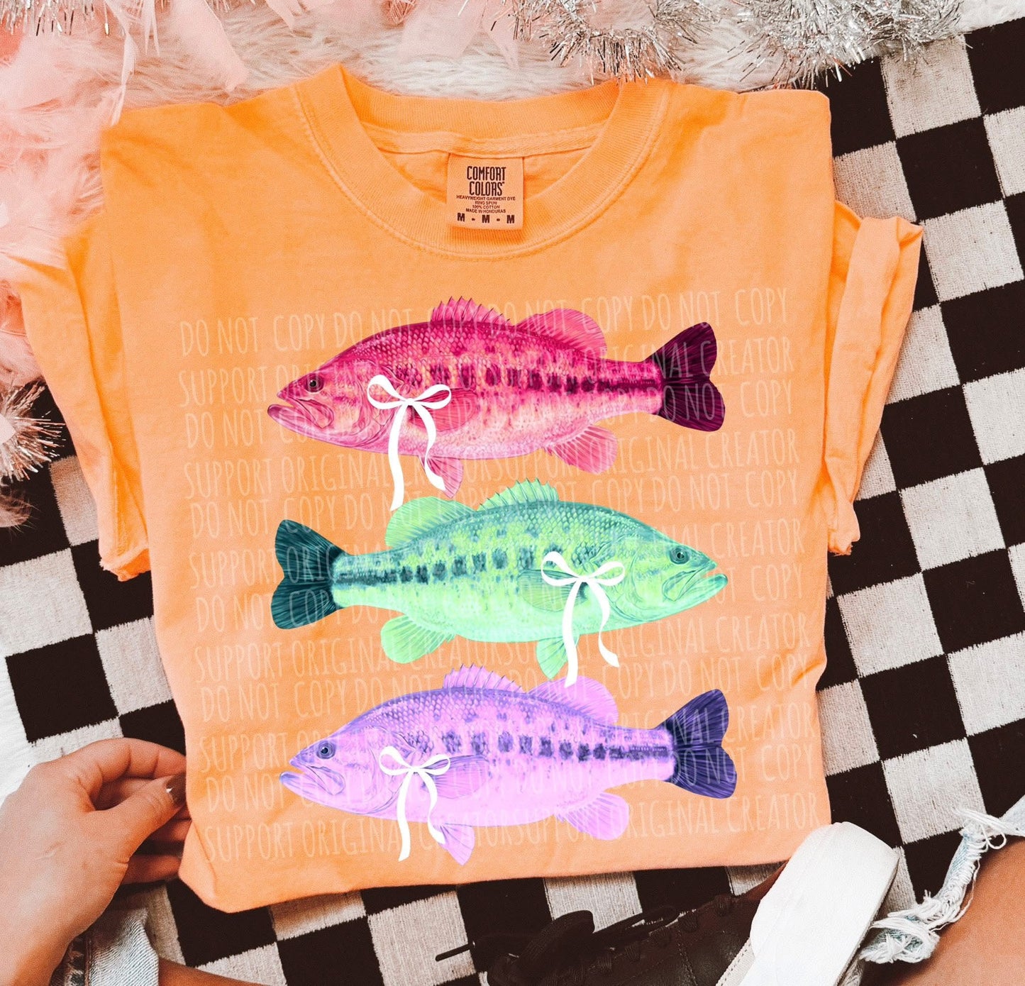 Bass with Bows Tee or Crewneck (DTF)