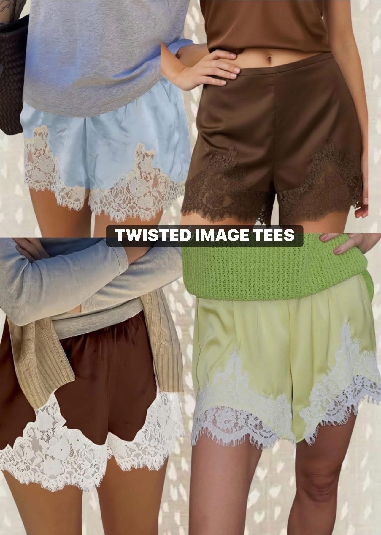 SATIN LACE SHORTS 💕 Pre-Order