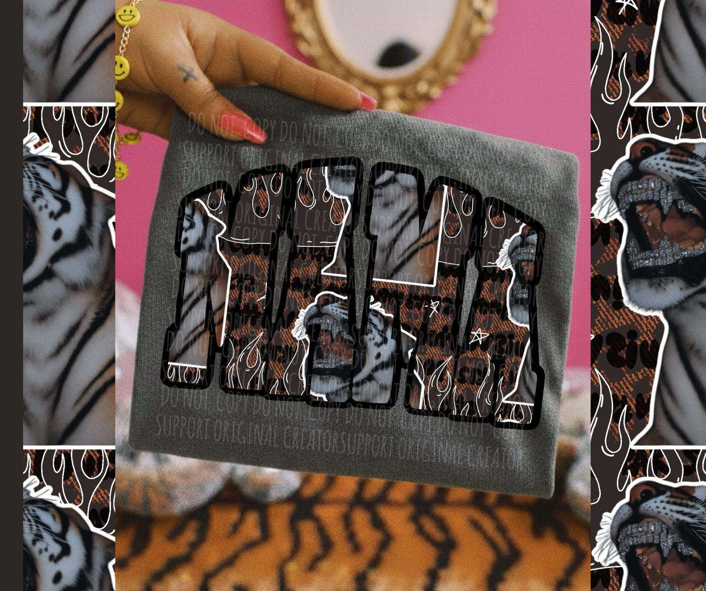 Mama Boujee Tiger Tee or Crewneck (DTF)