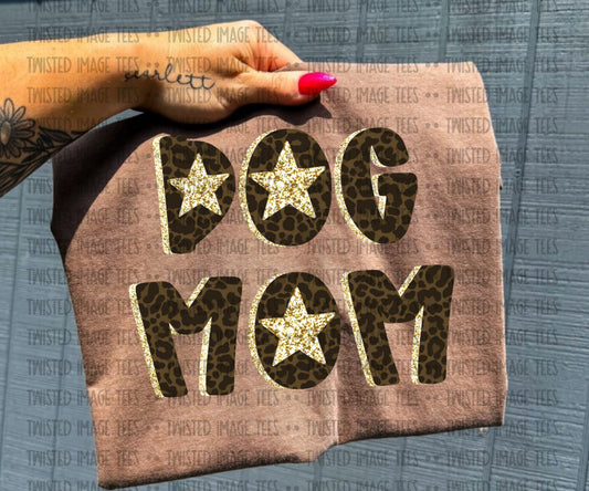 Brown Cheetah Star Dog Mom (DTF)