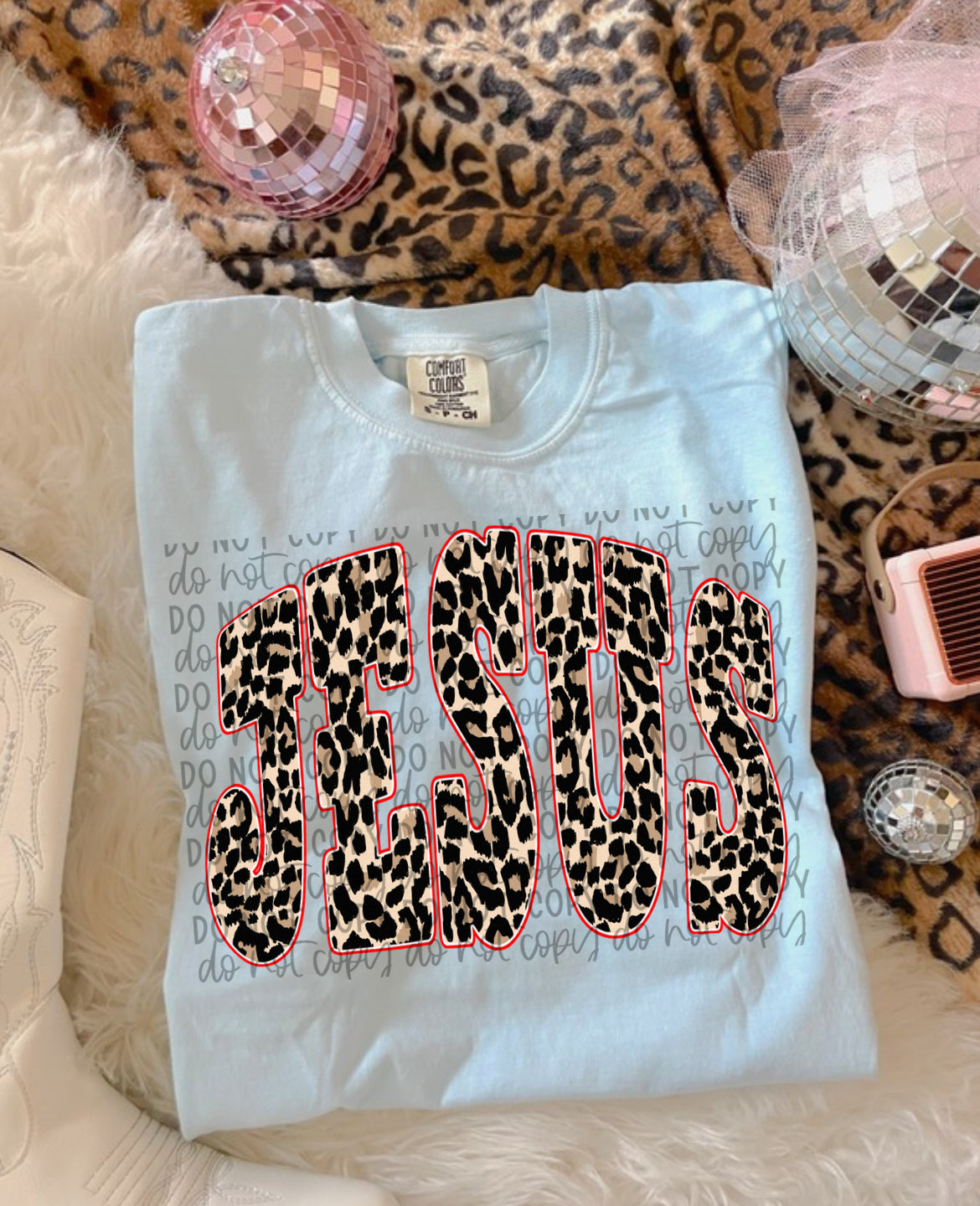 Cheetah Jesus Tee or Crewneck (DTF)