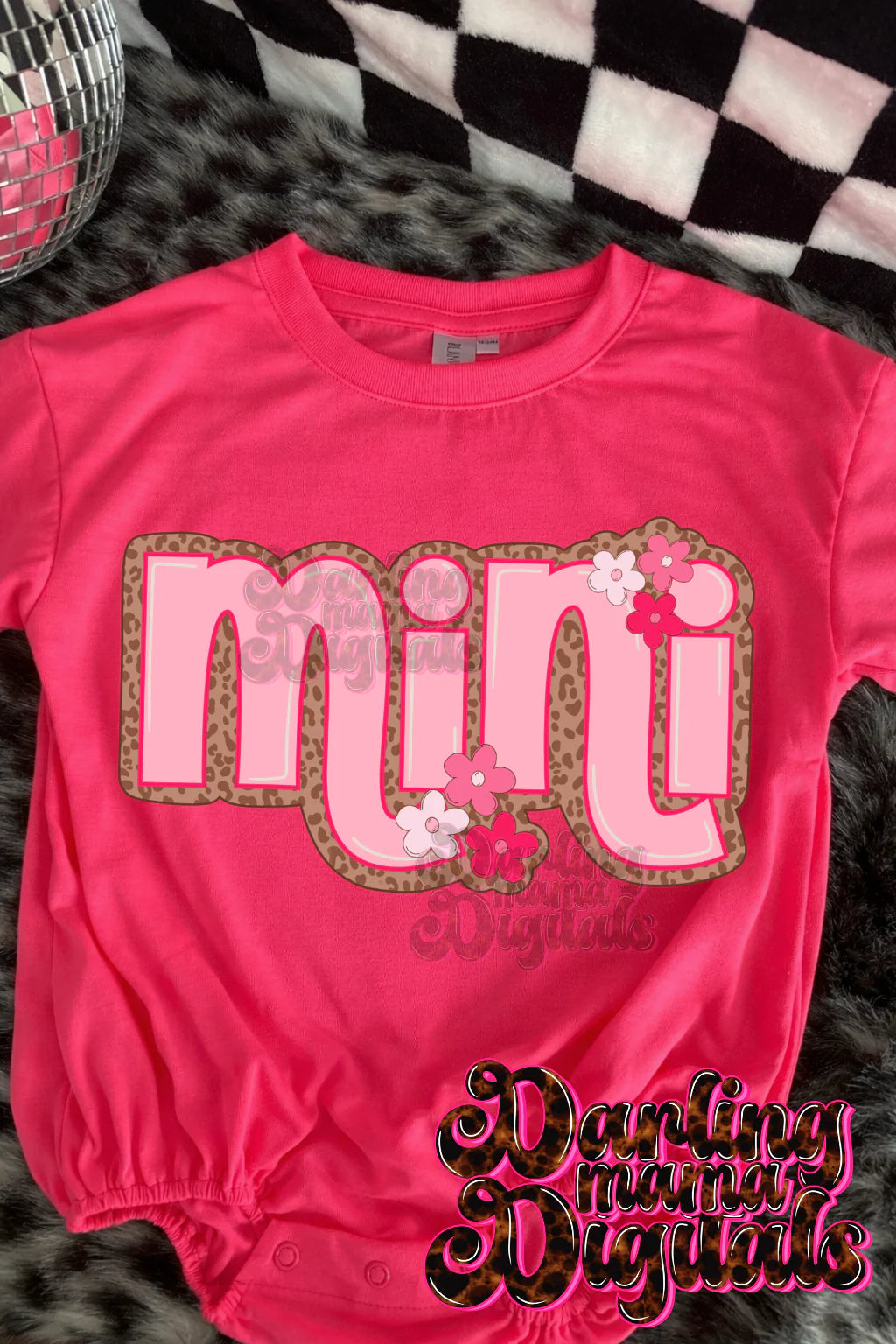 Kids Cheetah Floral Mini Tee or Crewneck