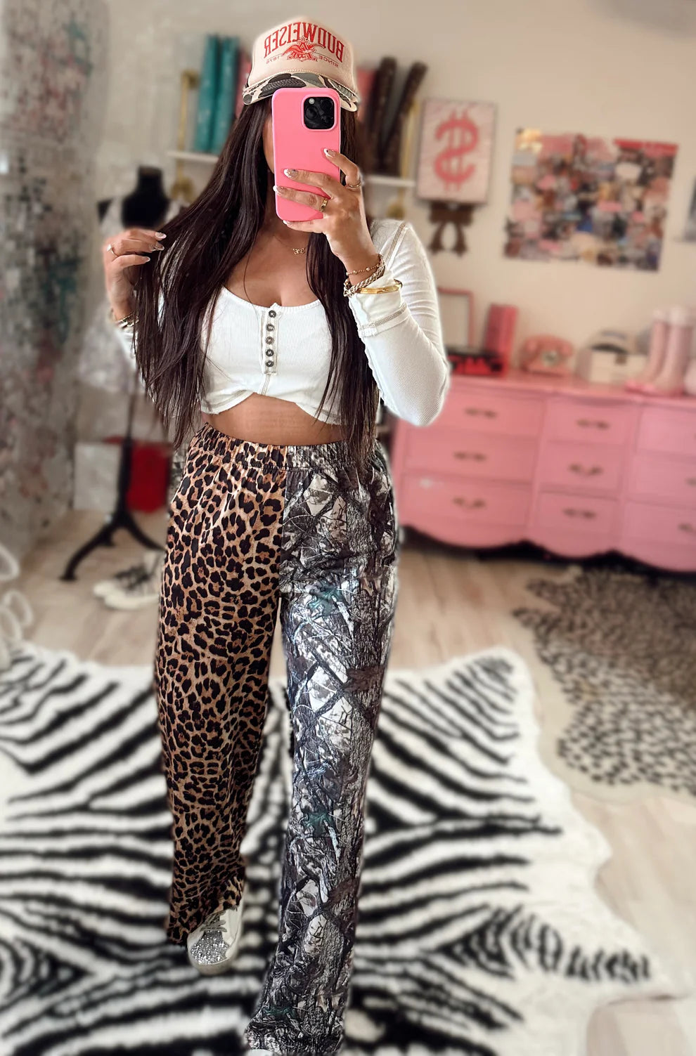 PRE-ORDER Double trouble pants in leopard + real tree camo