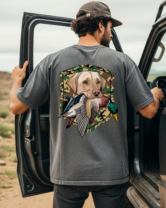 Yellow Lab Duck Hunting Tee or Crewneck (DTF)