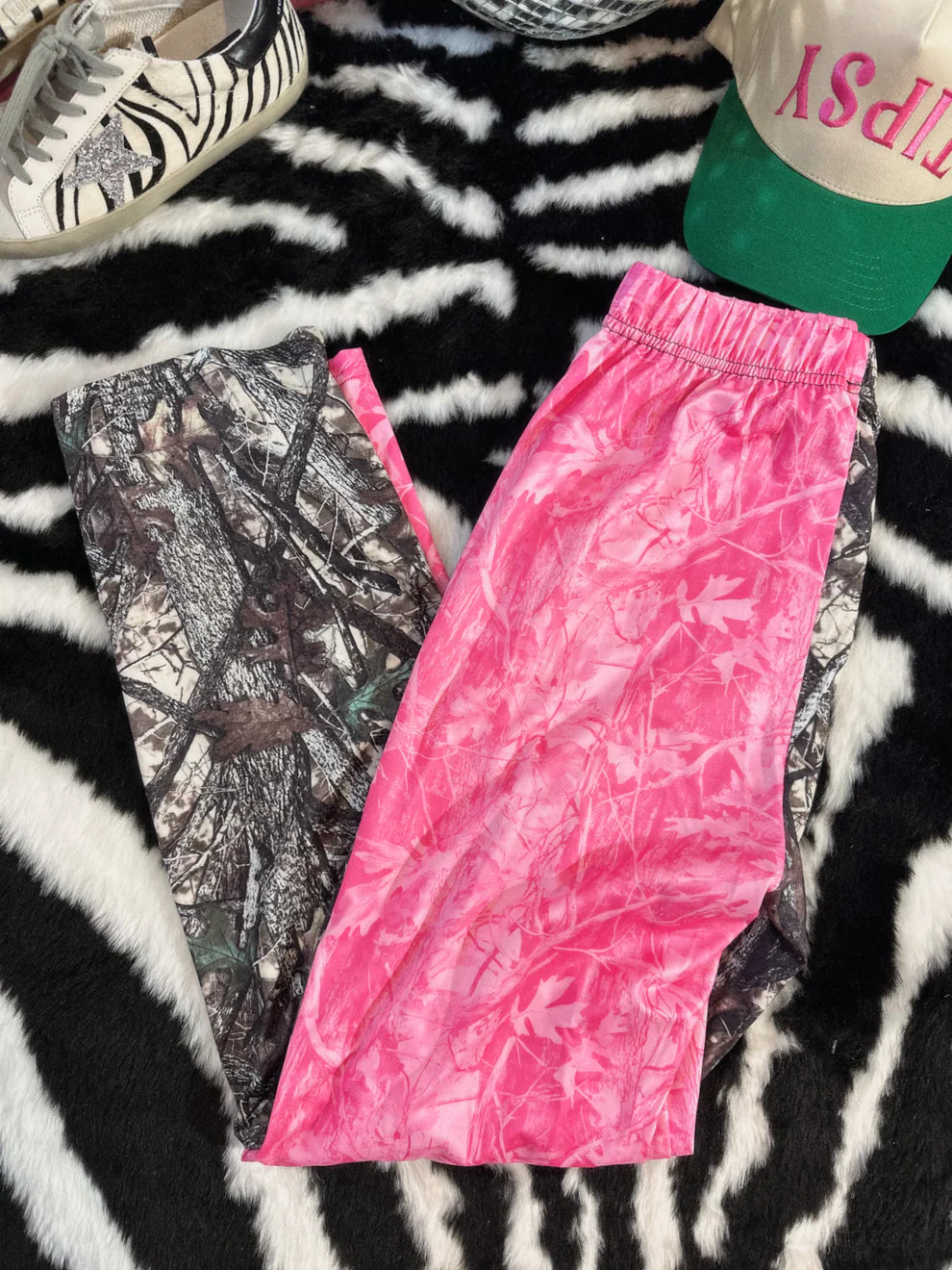 PRE-ORDER Double trouble pants in real tree camo + pink camo