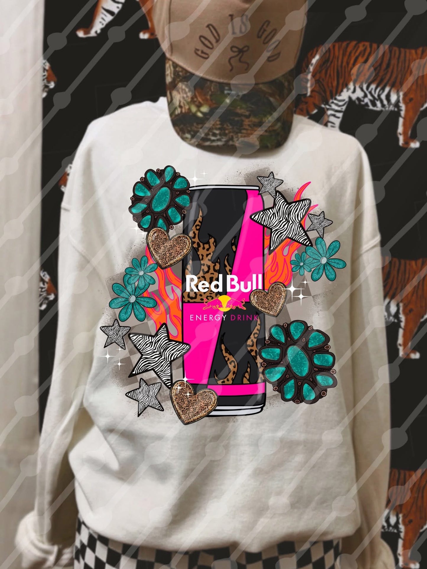 Turquoise Stone Drink Tee or Crewneck (DTF)