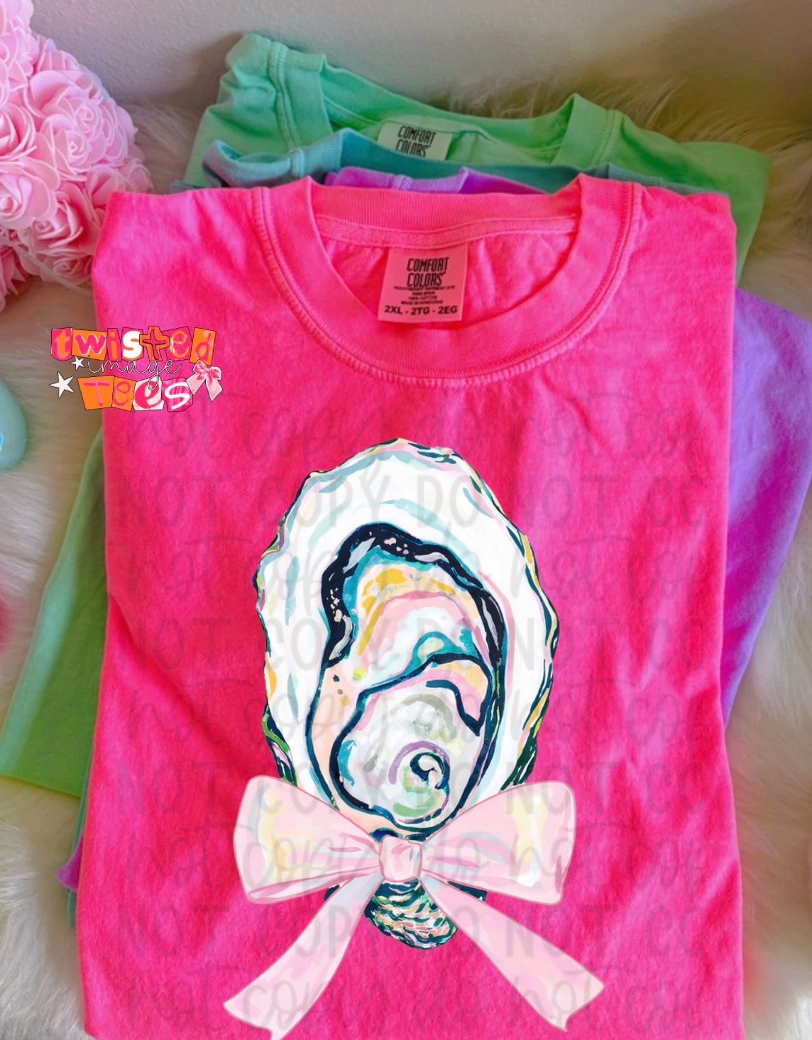 Oyster with Bow Tee or Crewneck (DTF)