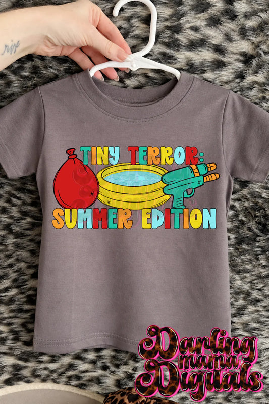 Kids Tiny Terror Summer Edition Tee or Crewneck