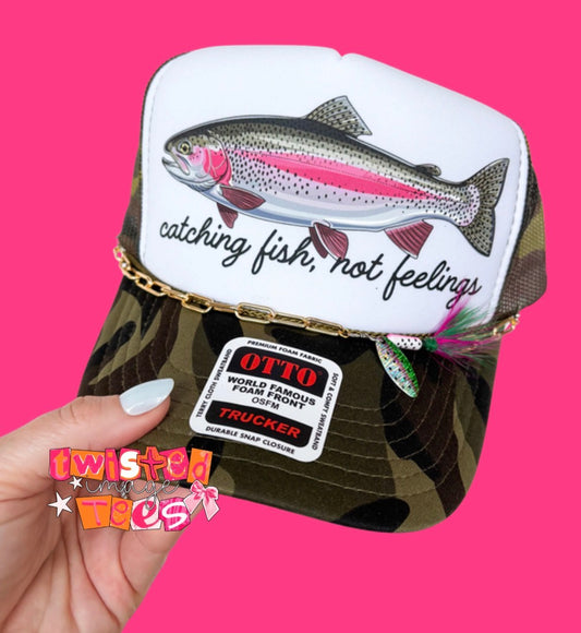 PRE-ORDER Catching Fish Not Feelings Trucker Hat