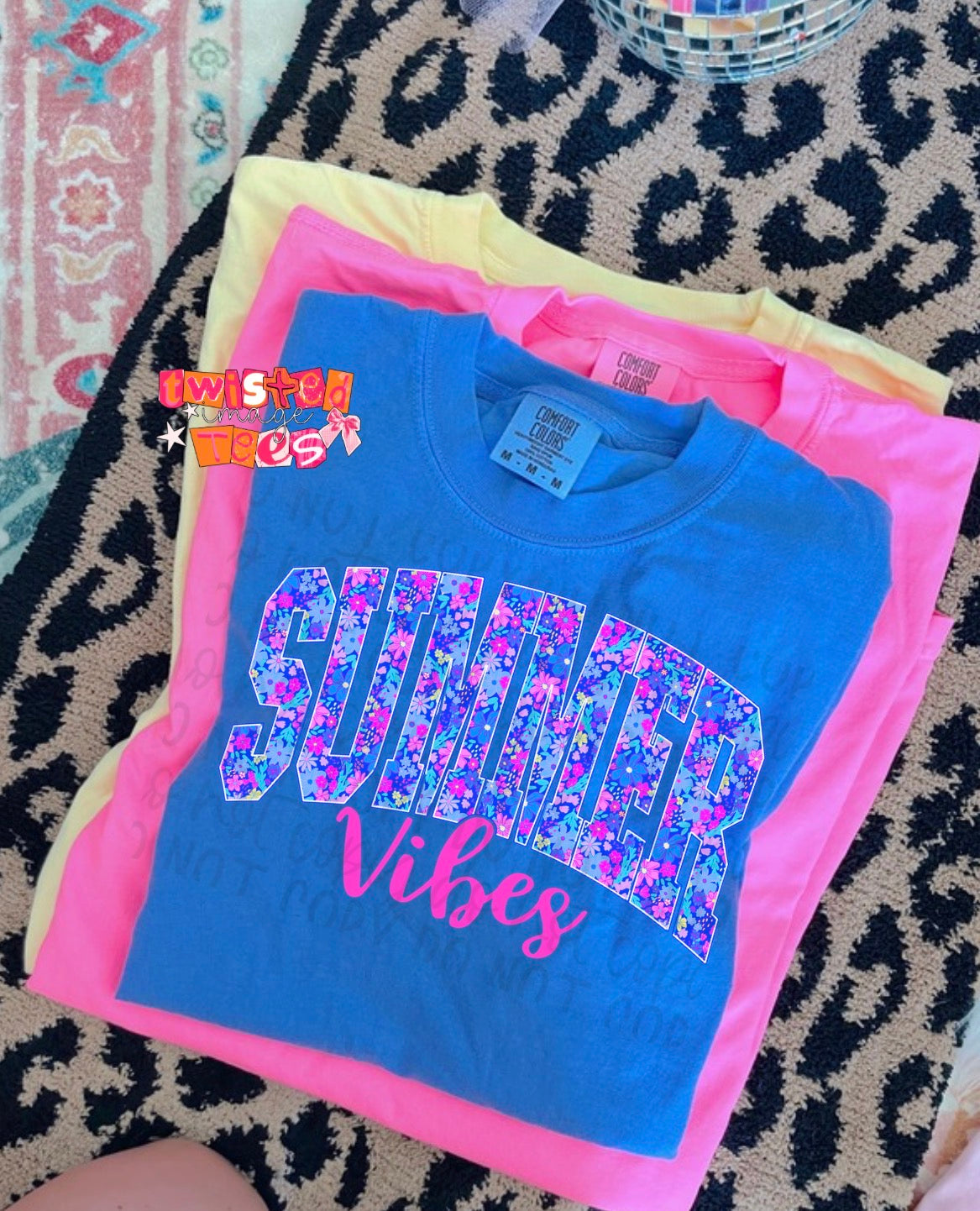 Floral Summer Vibes Tee or Crewneck (DTF)