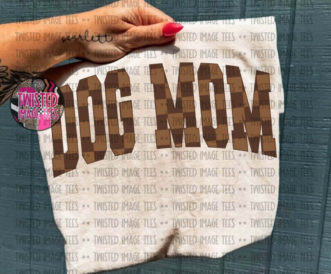 Brown Checker Dog Mom (DTF)