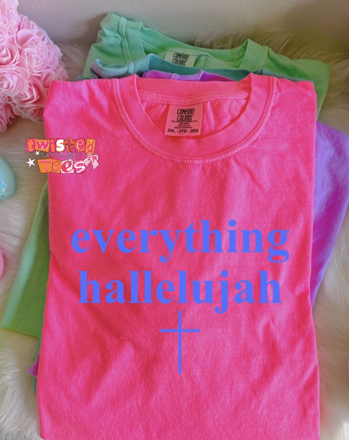 Everything Hallelujah (Blue Text) Tee or Tank (DTF)