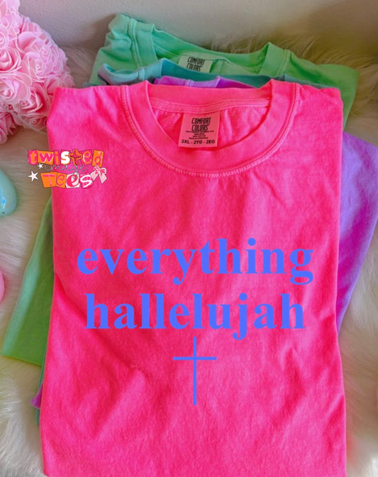 Everything Hallelujah (Blue Text) Tee or Tank (DTF)