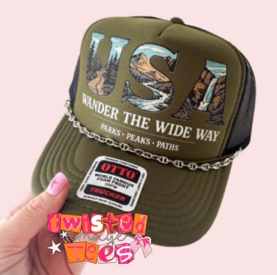 PRE-ORDER Wander the Wide Way USA Trucker Hat