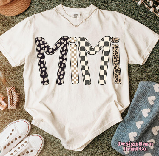 Mimi Polka Dot Cheetah Checker Tee or Crewneck (DTF)