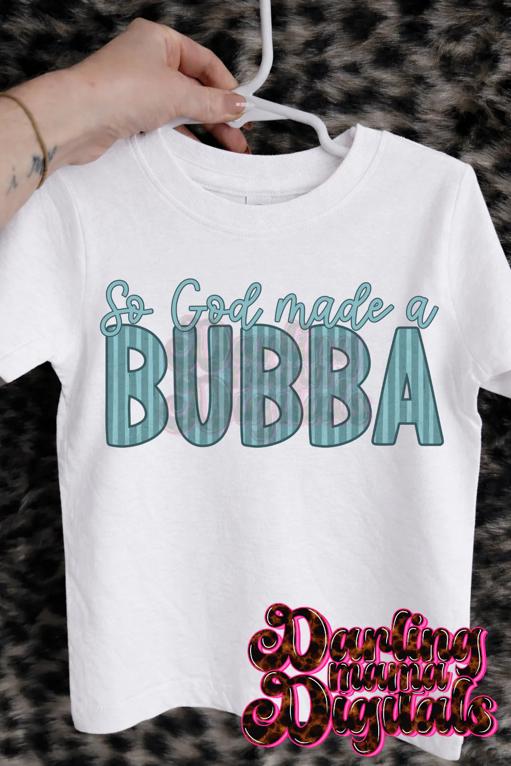 Kids Blue So God Made a Bubba Tee or Crewneck