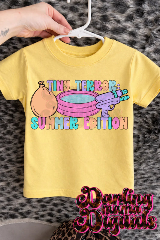 Kids Tiny Terror Summer Edition Tee or Crewneck