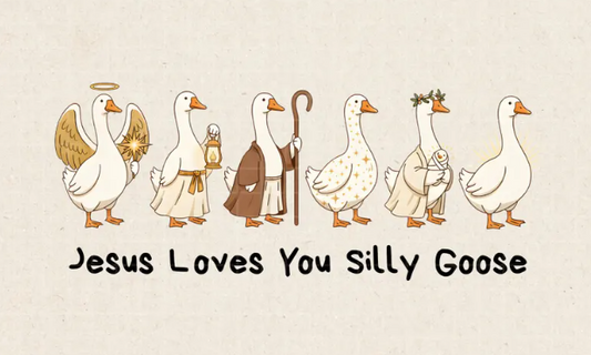 Jesus Loves You Silly Goose Tee or Crewneck (DTF)