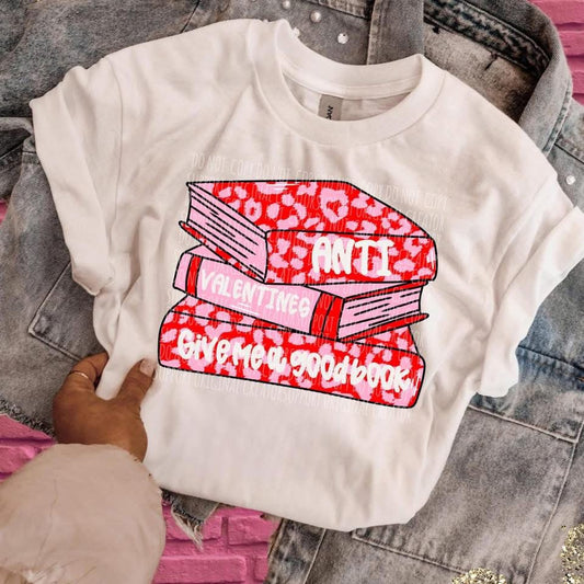 Anti Valentines Give Me A Good Book Tee or Crewneck (DTF)