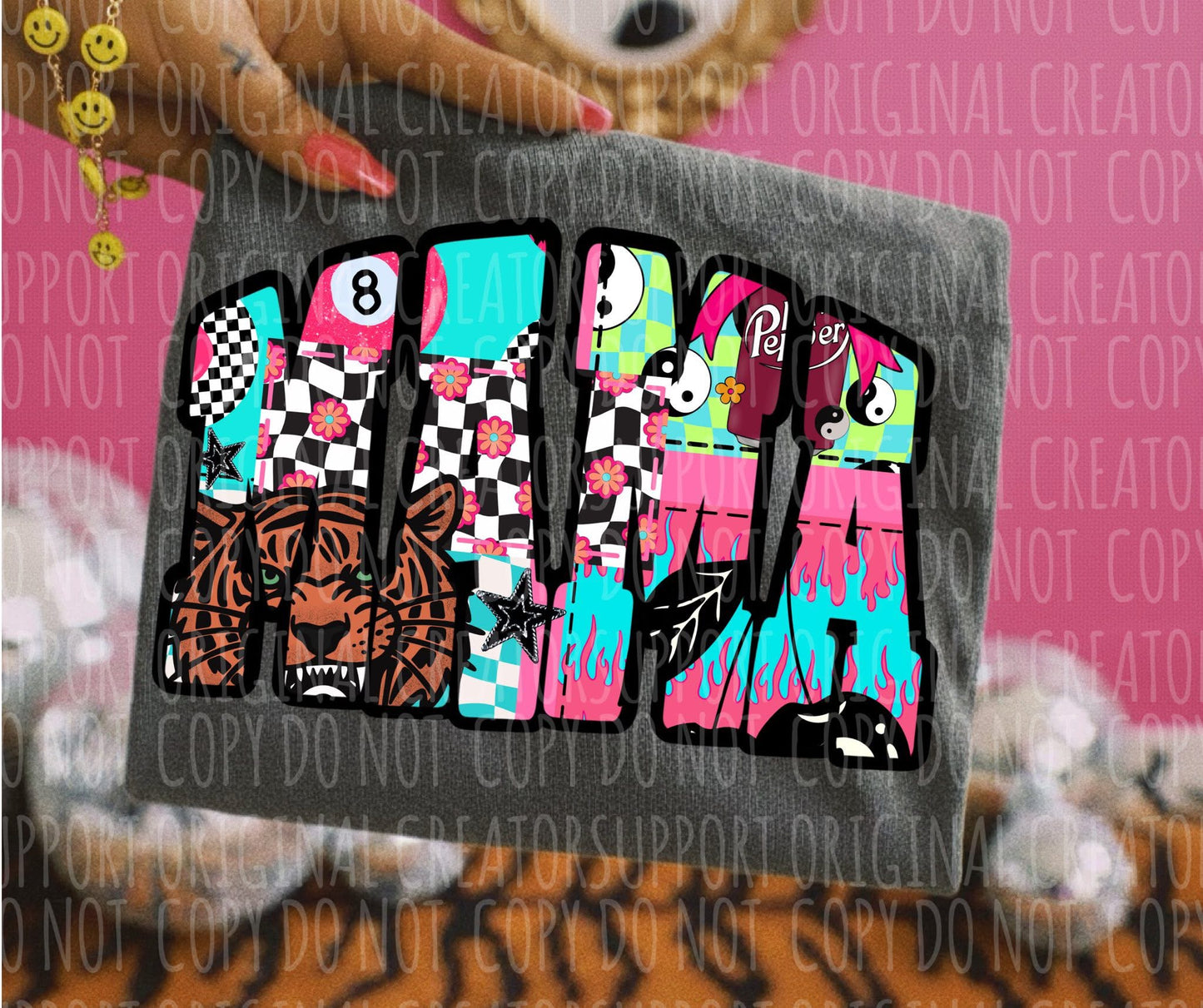 Retro Tiger Dr P Mama Tee or Crewneck (DTF)
