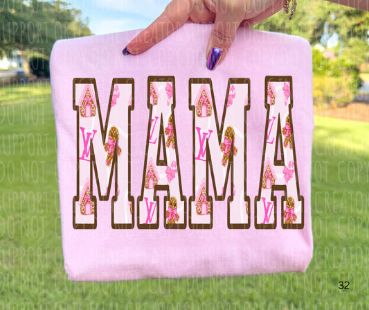 Mama Pink Boujee Gingerbread Tee or Crewneck (DTF)