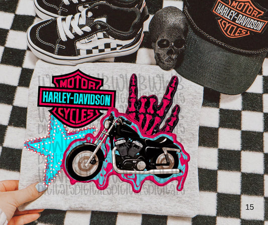 Moto Collage Tee or Crewneck (DTF)