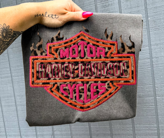 Faux Yarn Pink & Orange HD Tee or Crewneck (DTF)