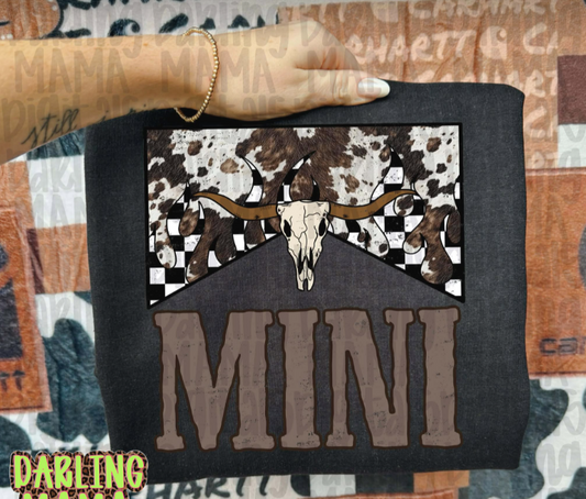 Kids Cow Checker Mini Tee or Crewneck