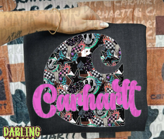 Boujee Smiley C*rh*rtt Tee or Crewneck (DTF)