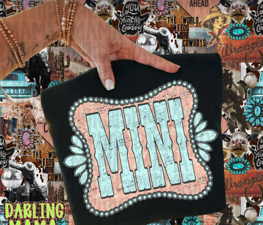 Kids Western Mini Tee or Crewneck