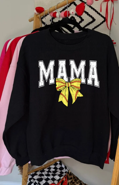 Softball Mama (White) Tee or Crewneck (DTF)