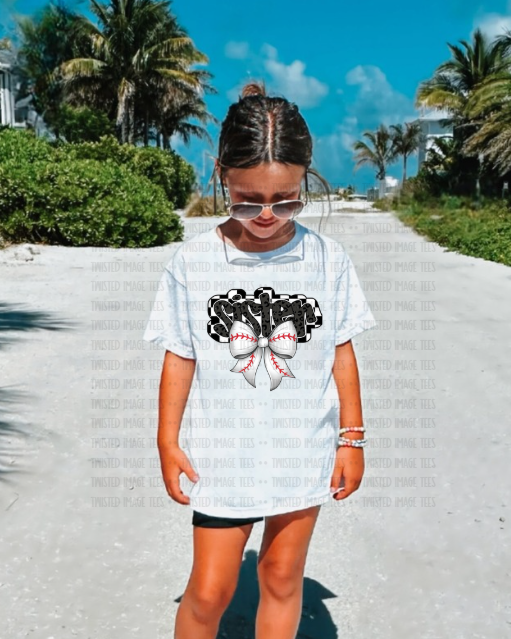 Kids Baseball Sister Tee or Crewneck