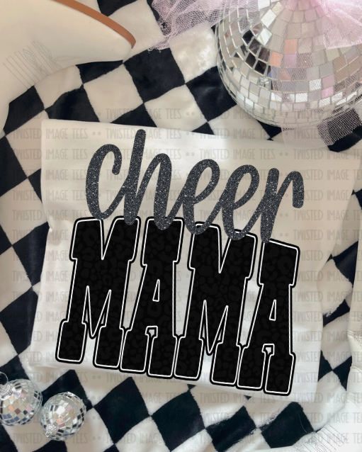 Cheer Mama Faux Glitter Tee or Crewneck (DTF)