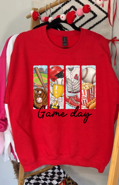 Baseball Game Day Tee or Crewneck (DTF)