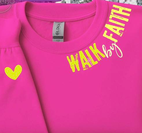 Walk by Faith Tee or Crewneck (DTF)