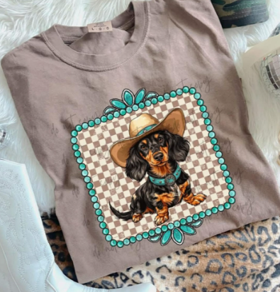 Western Dachshund Tee or Crewneck (DTF)