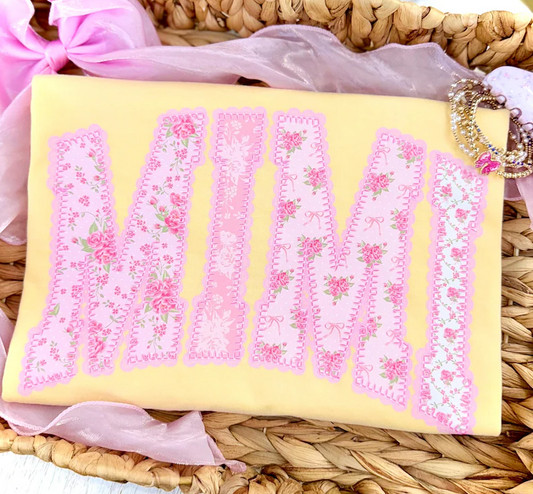 Floral Lace Mimi Tee or Crewneck (DTF)